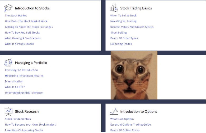 Vast Collection of Learning Material in Investopedia